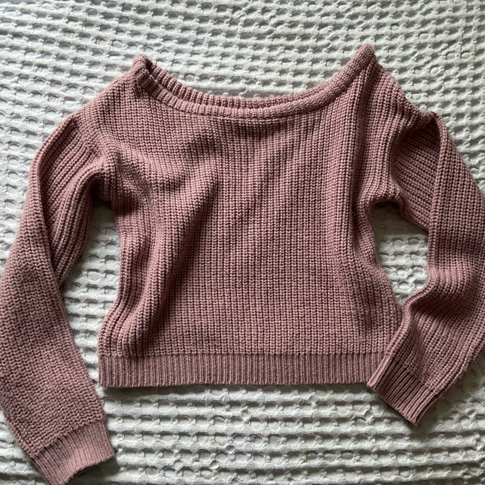 Missguided mauve off the shoulder sweater, size s/m, good condition - Picture 7 of 10